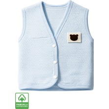 Miniel Unisex Bebek Ayıcık Armalı Organik Pamuklu 3-6-9 Ay Kapitone Bebek Yele