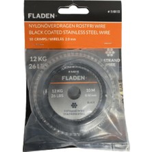 Fladen Çelik Tel Makara 10M-SIYAH