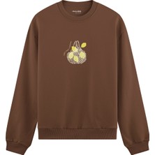 The Lucid Lab Make Some Lemonade Oversize Sweatshirt - Kahverengi