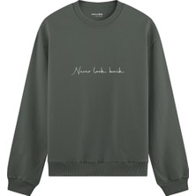 The Lucid Lab Never Look Back Oversize Sweatshirt - Antrasit
