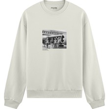 The Lucid Lab LED Zeppelin The Starship Oversize Sweatshirt - Beyaz