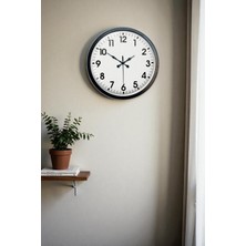 Çetiner Group 40 cm Siyah Metal Standart Duvar Saati