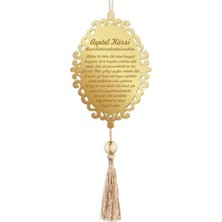 Özgürce Aksesuar: Ayetel Kürsi Pleksi Araba Dikiz Aynası Süsü, Çift Taraflı Dekoratif Boncuklu Püsküllü