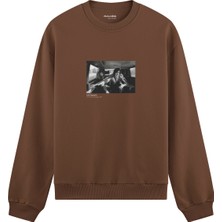 The Lucid Lab LED Zeppelin Limo Los Angeles 1971 Oversize Sweatshirt - Kahverengi