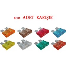 Özgürce 100 Adet Karışık Oto Bıçak Sigorta Seti, Standart ve Normal Tipler