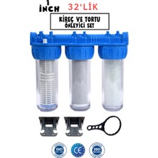 Sulook 1 Inch (32'lik Borular Için) Tortu, Kireç ve Klor Önleyici Üçlü Sayaç Filtresi