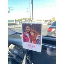 Özgürce Kişiye Özel I Love You Yazılı Araba Süsü Dikiz Aynası Dekoru