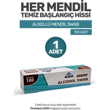 Aquamed Alkollü Mendil Swab 100'LÜ – Cilt & Yüzey Temizleme Hijyen Mendili