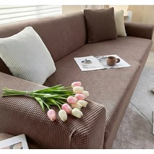 KUTLALE Likralı Pitikare Desen 3 Kişilik (1 Adet) Koltuk, Kanepe, Çekyat Örtüsü, Streç, Esnek, Lastikli, Koltuk Kılıfı