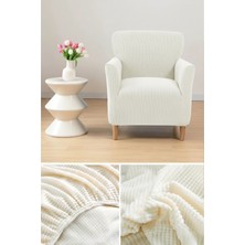 KUTLALE Likralı Pitikare Desen Tek Kişilik (1 Adet) Koltuk Örtüsü, Streç, Esnek, Lastikli, Koltuk Kılıfı