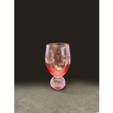 Roy King Pembe Ayaklı Tekli Kristal Cam Bardak 200ML