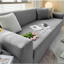 KUTLALE Likralı Pitikare Desen 3 Kişilik (1 Adet) Koltuk, Kanepe, Çekyat Örtüsü, Streç, Esnek, Lastikli, Koltuk Kılıfı