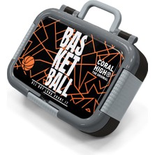 Coral High Kids Siyah Basketbol Desenli Paslanmaz Çelik Beslenme Kabı 39173