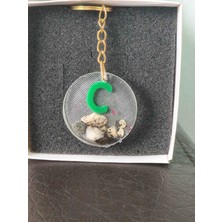 Miina Aksesuar Epoksi Isminize Özel Harf Anahtarlık