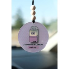 Özgürce Vitamin A Dikiz Aynası Süsü, Araba Dekorasyonu, Hediyelik Tasarım