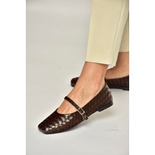 Fox Shoes Y726368209 Kahverengi Düz Kadın Babet