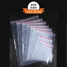 PackMai 13X16 cm Ethex Kilitli Poşet 600 Adet Şeffaf Paketleme ve Saklama Poşeti Gıda Temasına Uygun