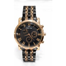 Showtime Siyah-Gold Paslanmaz Çelik Erkek Kol Saati Siyah-Gold