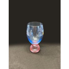 Roy King Lacivert Pembe 6'lı Ayaklı Kristal Cam Bardak 200ML