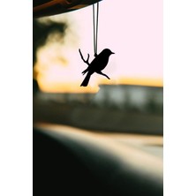 Özgürce Metal Dal Üzeri Kuş Motifli Dikiz Aynası Süsü, Şık Oto Aksesuar