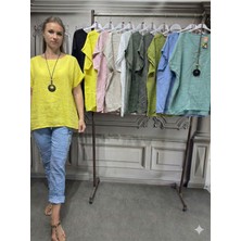 Bohera Keten Kısa Kollu Bluz Renkli Bluz