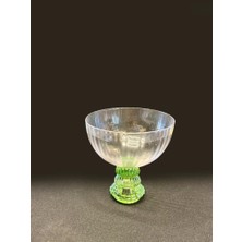 Roy King Yeşil Ayaklı Kristal Cam Tekli Kup/kase