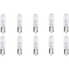 Özgürce 12V T5 1.2W Küçük Dipsiz Gösterge Ampulleri 10'lu Set