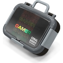 Coral High Kids Siyah Gamer Desenli Paslanmaz Çelik Beslenme Kabı 39174