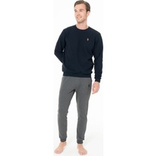 U.S. Polo Assn. U.s Polo Assn. Erkek Uzun Kollu Bisiklet Yaka Paçası Bantlı Rahat Ev Giyim S26995