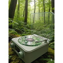 Feer Teknoloji Bluetooth, Aux, Sd Kart Destekli Plak Müzik Çalar – Tavana Işık Yansıtan Retro Ses Sistemi Ses Topu