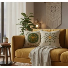 Harikabirev|kırlent Kılıfı & Nakışsız Dijital Baskı 2li (Bohem MANDALA)|KRLNTKLF2Lİ