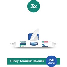 Deep Fresh Iz Bırakmaz Mop Uyumlu Yer Temizleme Havlusu 50 Yaprak 3 Adet | Beyaz Sabun | Karbonat, Beyaz Sirke