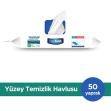 Deep Fresh Iz Bırakmaz Mop Uyumlu Yer Temizleme Havlusu 50 Yaprak | Beyaz Sabun Kokulu | Karbonat, Beyaz Sirke