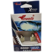 Özgürce 36 LED Sofit Ampul, 6000K Xenon Beyaz, 11X39MM, Yüksek Parlaklık