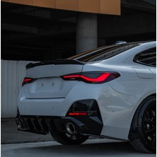 Aftermarket Bmw 4 Serisi G26 Grand Coupe M Paket Arka Difüzör Parlak Siyah