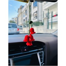 Özgürce El Emeği Amigurumi Çiçek Araba Süsü ve Aynası Hediye