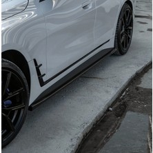Aftermarket Bmw 4 Serisi G26 Grand Coupe M Paket / I4 2020+ Yan Marşpiyel Seti Parlak Siyah 2 Parça