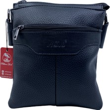 Elit Suni Deri Evrak Çantası Siyah