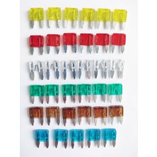 Özgürce 35 Adet Karışık Mini Yassı Japon Sigorta 7,5-30 Amper, Güçlü ve Güvenilir Set