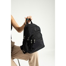 Mega Çanta Maga Siyah Unisex Kipling Günlük Sırt Çantası