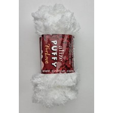 Alize Puffy Furlove (5 Adet) 55 Beyaz Renk Hazır Ilmekli El Örgü Ipliği