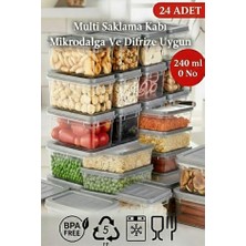 Effe Home 240 ml Multi Saklama Kabı Difrize Uygun 24 Adet No:0