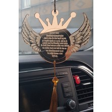 Özgürce Kanatlı Ayet-El Kürsi Dikiz Aynası Süsü, Şık ve Zarif Hediye Dekorasyonu