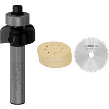 Bosch 2 608 Aksesuarı 628 361 Profil Freze E 8 Mm, R1 4 Mm, ... +2 Parça Yapı Seti