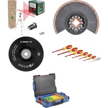 Bosch Home & Garden Quigo Plus Çizgi Lazer +Tripod (Çalışma ... +4 Parça Yapı Seti