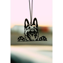 Özgürce Şık Metal Köpek Dikiz Aynası Süsü, Oto Aksesuar, Hediyelik Çok Renkli