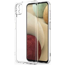 Gns Store Galaxy A12 Kılıf Gnst Kamera Korumalı Süper Silikon Kapak-Renksiz