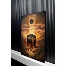KutuTR Kabe Temalı Güneş Tutulması Tasarımlı Temperli Cam Tablo 50X70 cm 2d Uv Baskı - YCT097