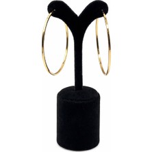 Pangu Altın Renk Ince Çelik Halka Küpe