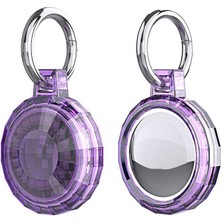 ​zore Airtag 04 Uyumlu Silikon Anahtarlık-Mor